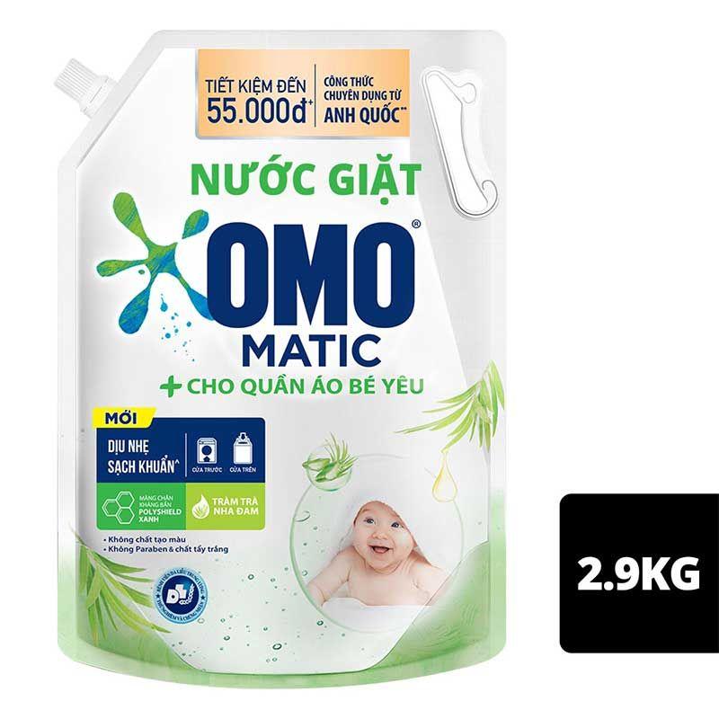 Nước Giặt Omo Matic Diu Nhe Cho Em Bé Túi 2.9kg – 8934868161417
