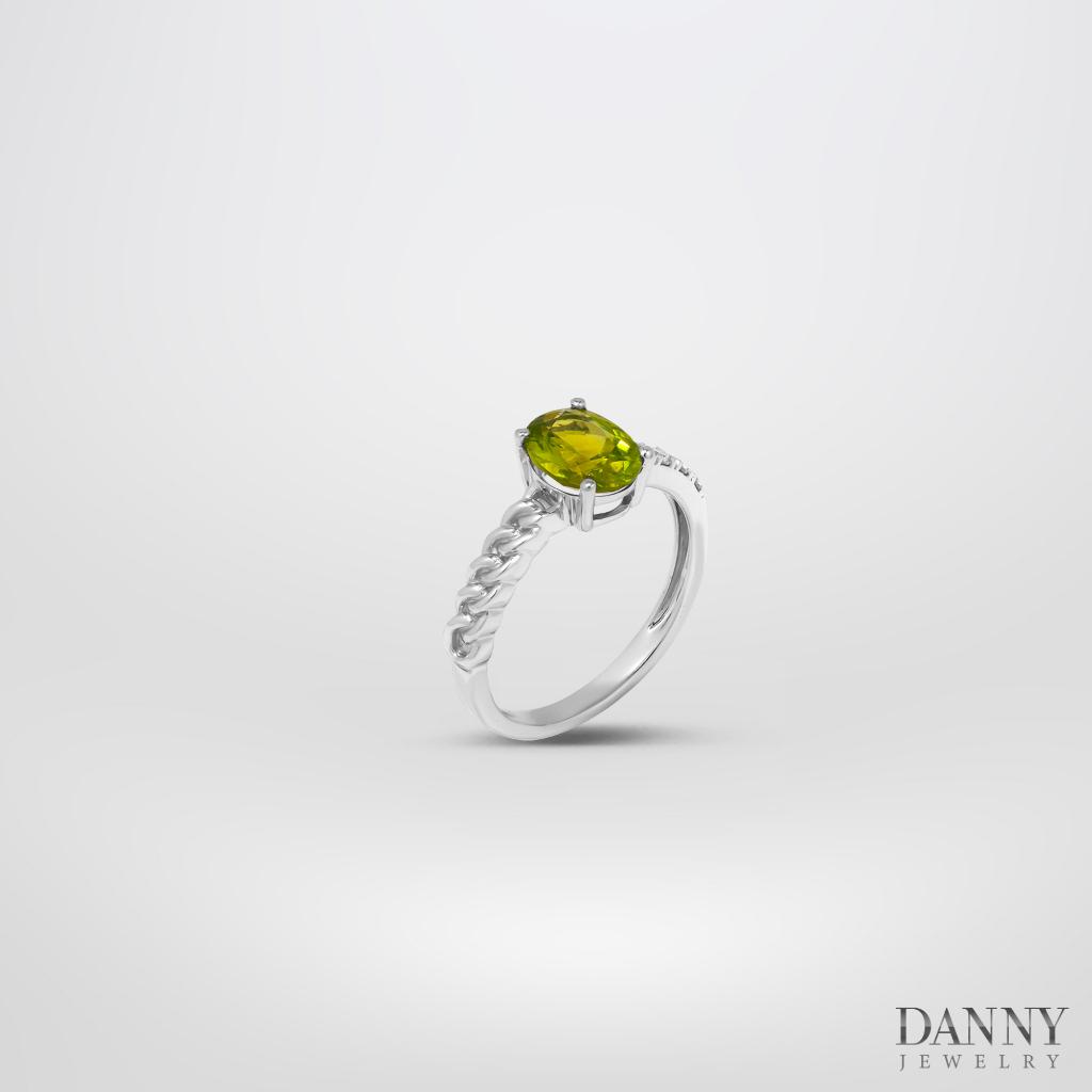 Nhẫn Nữ Danny Jewelry Bạc 925 Xi Rhodium Đá Peridot & CZ N0101