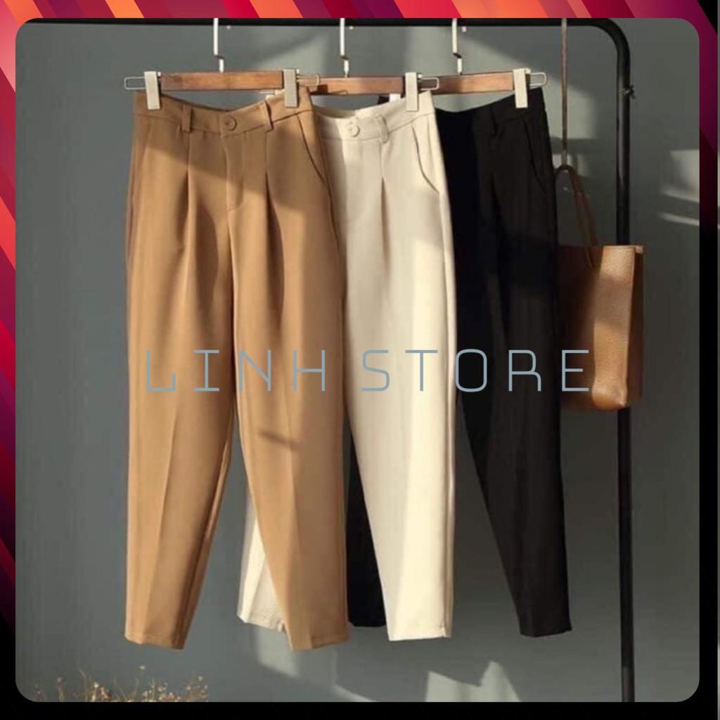 Quần Âu Nữ SALE Baggy Công Sở Cạp Cao Vải Nhiều Màu Chất Đẹp vải vitex nhập khẩu cao cấp xuất hàn quốc
