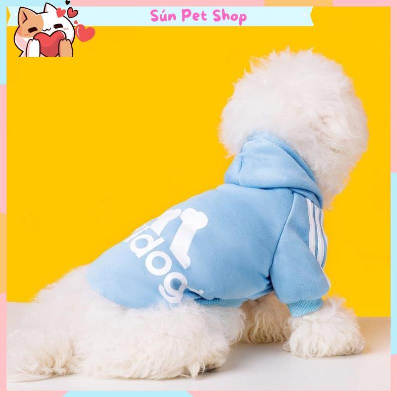 Áo nỉ Hoodie Adidog cho thú cưng, áo mùa đông cho chó mèo