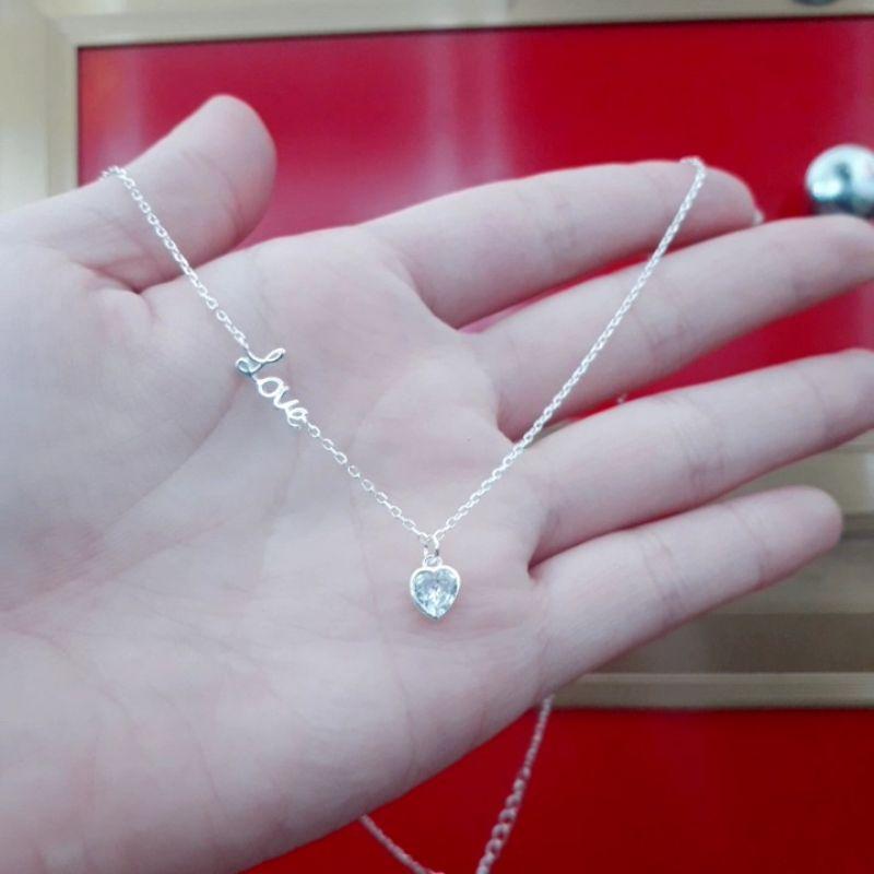 Dây chuyền bạc đính đá cao cấp  YN JEWELRY