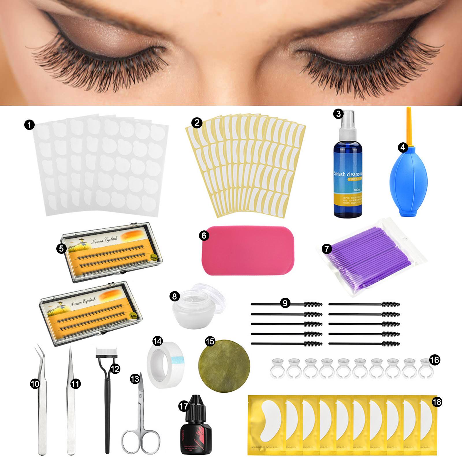 Bộ 18 cái lông mi giả dành cho đào tạo/luyện tập