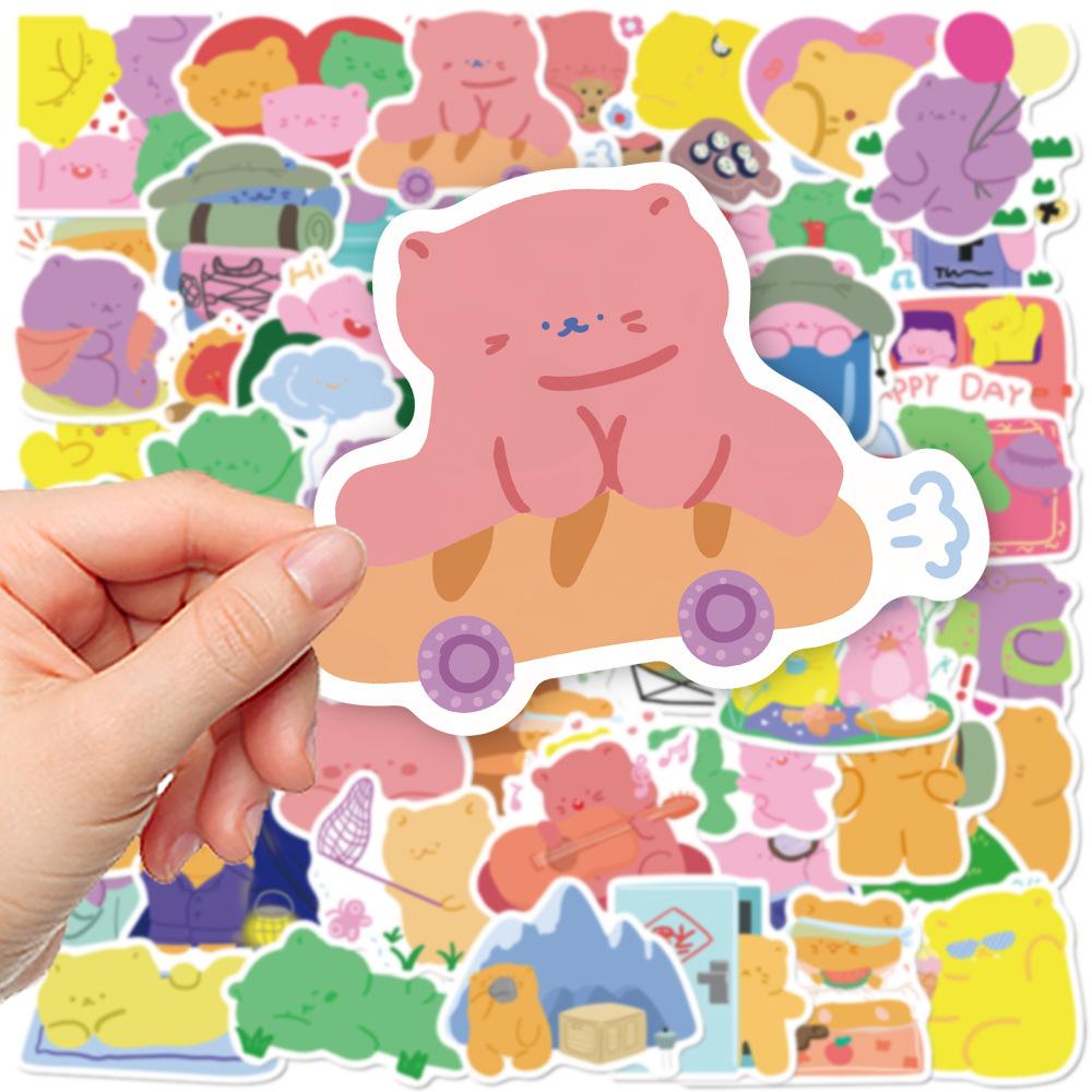 Sticker GẤU gummy bear hoạt hình cute trang trí mũ bảo hiểm,guitar,ukulele,điện thoại,sổ tay,laptop