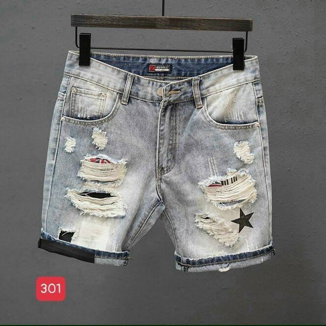 Quần Short Nam Chất Jean Co Giãn, Quần Sọt Nam Màu xanh, Quần Đùi Nam thời trang cao cấp MuradFashion NT532