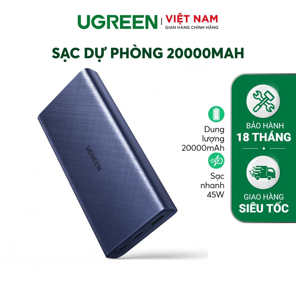 Pin sạc dự phòng 2000mAh 45W Ugreen 80304 hỗ trợ sạc nhanh điện thoại máy tính bảng macbook - Hàng chính hãng