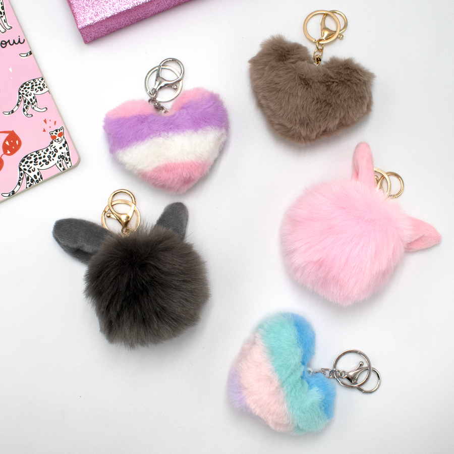 Móc Khóa CLEVER HIPPO Pom Pom POMPOM/KCP2401 - Giao hàng ngẫu nhiên