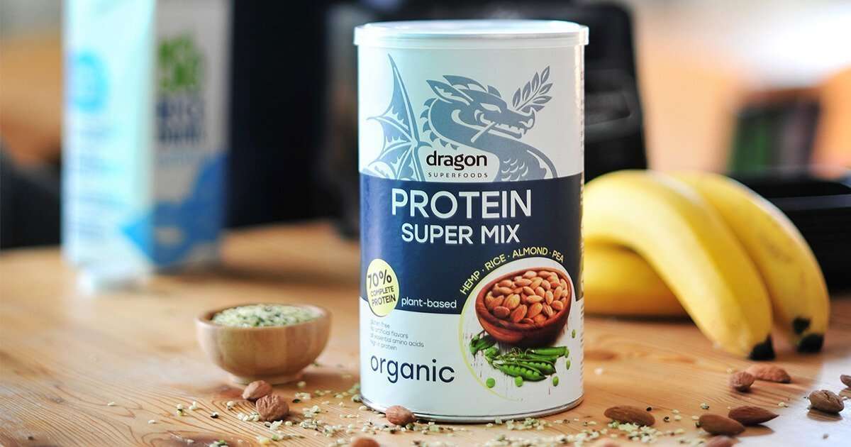 Bột Protein Shake Super mix hữu cơ Dragon Superfoods 500g