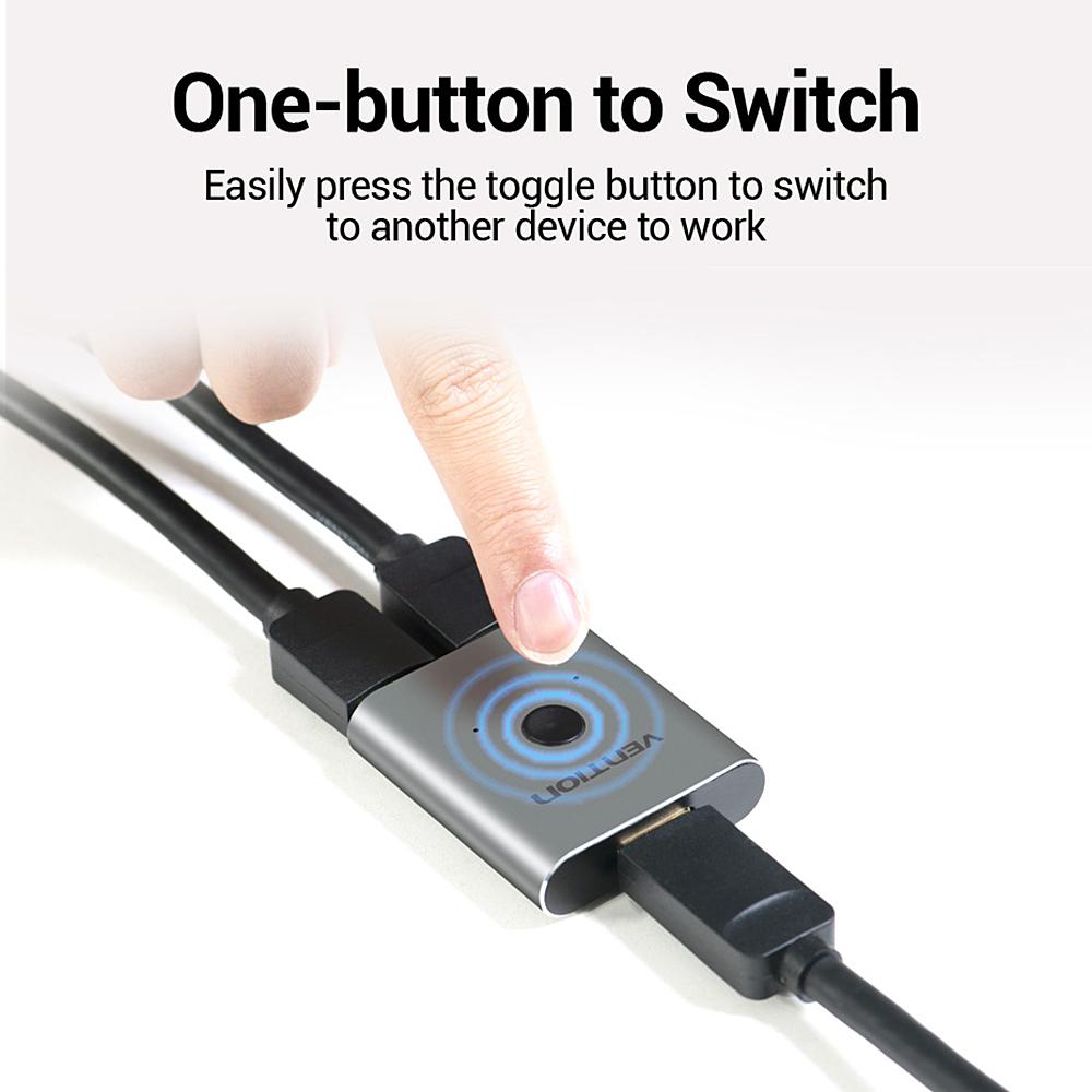 Bộ chuyển đổi HDMI 4K @ 60Hz 2 cổng Bộ chuyển mạch HDMI 1x2 / 2x1 Hai hướng Thay thế cho Máy tính để bàn