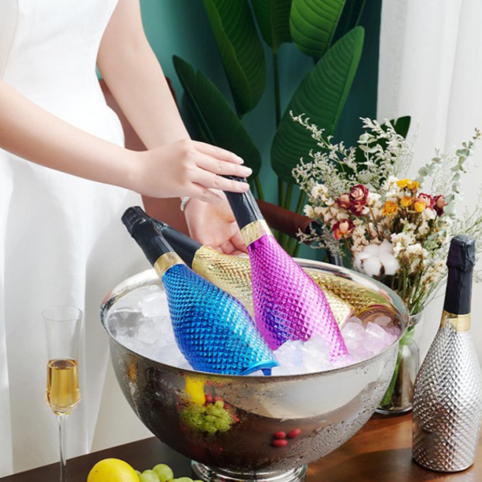 Stainless Steel Wine Beer Cool Ice Bucket Punch Bowls Champagne Cooler for Weddings Outdoor Activities