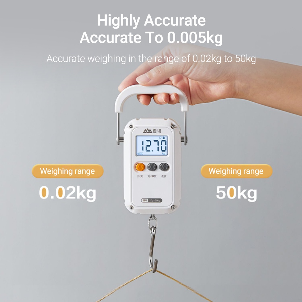 Cân di động điện tử Xiaomi Senssun 50kg cân chuyển đổi nhiều đơn vị với màn hình nền lcd Được xây dựng trong thước dây 1,5 mét