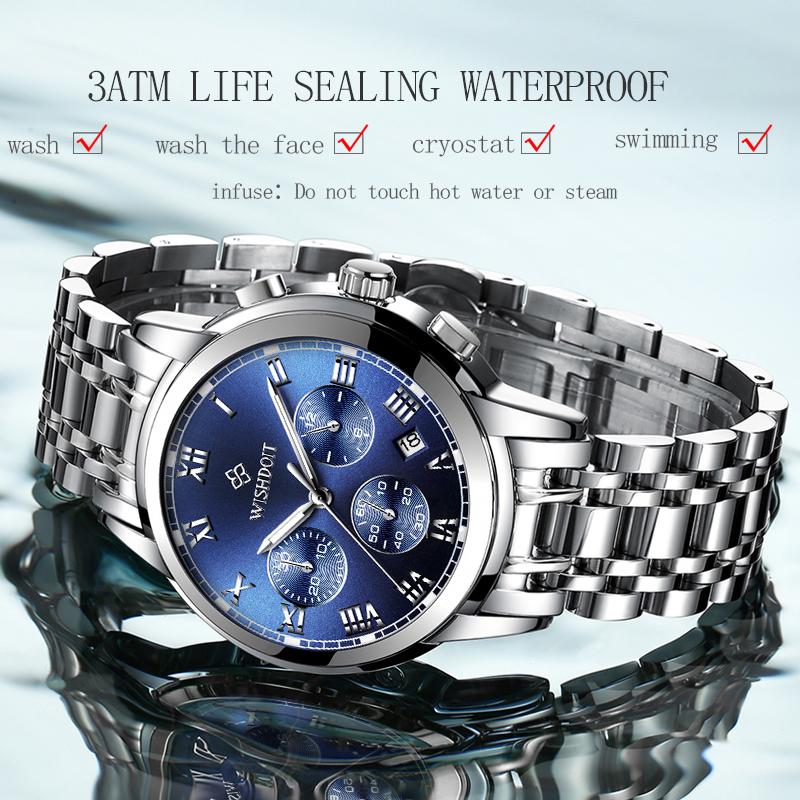 Đồng Hồ Cơ Nam 2021 New Thời Trang Nam Dây Thép Không Gỉ Cao Cấp Hàng Đầu Thể Thao Chronograph Đồng Hồ Thạch Anh Nam Đồng Hồ Relogio Masculino