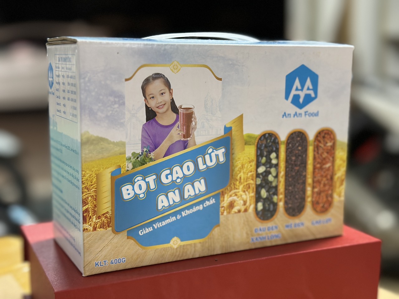 BỘT GẠO LỨTA ĐẬU XANH LÒNG MÈ ĐEN (400G) LƯỢNG ĐƯỜNG THÂP HỮU CƠ TỤN NHIÊN SẢN PHẨM OCOP 3 SAO TỈNH CÀ MAU