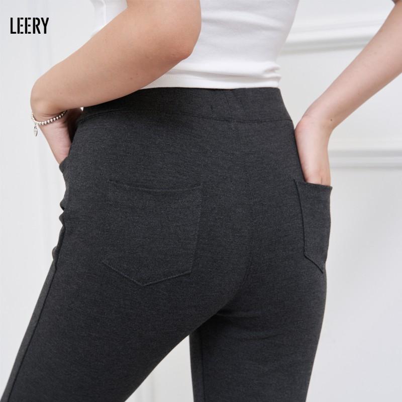 Quần legging nữ LEERY dáng dài cạp cao chất umi Hàn co giãn 4 chiều hàng thiết kế cao cấp LEG-02