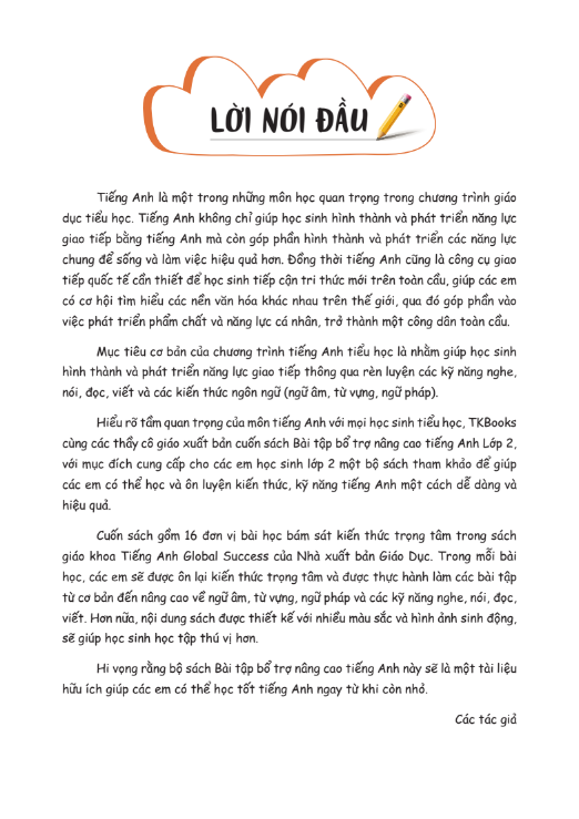 Sách - Bài tập bổ trợ nâng cao tiếng Anh lớp 2