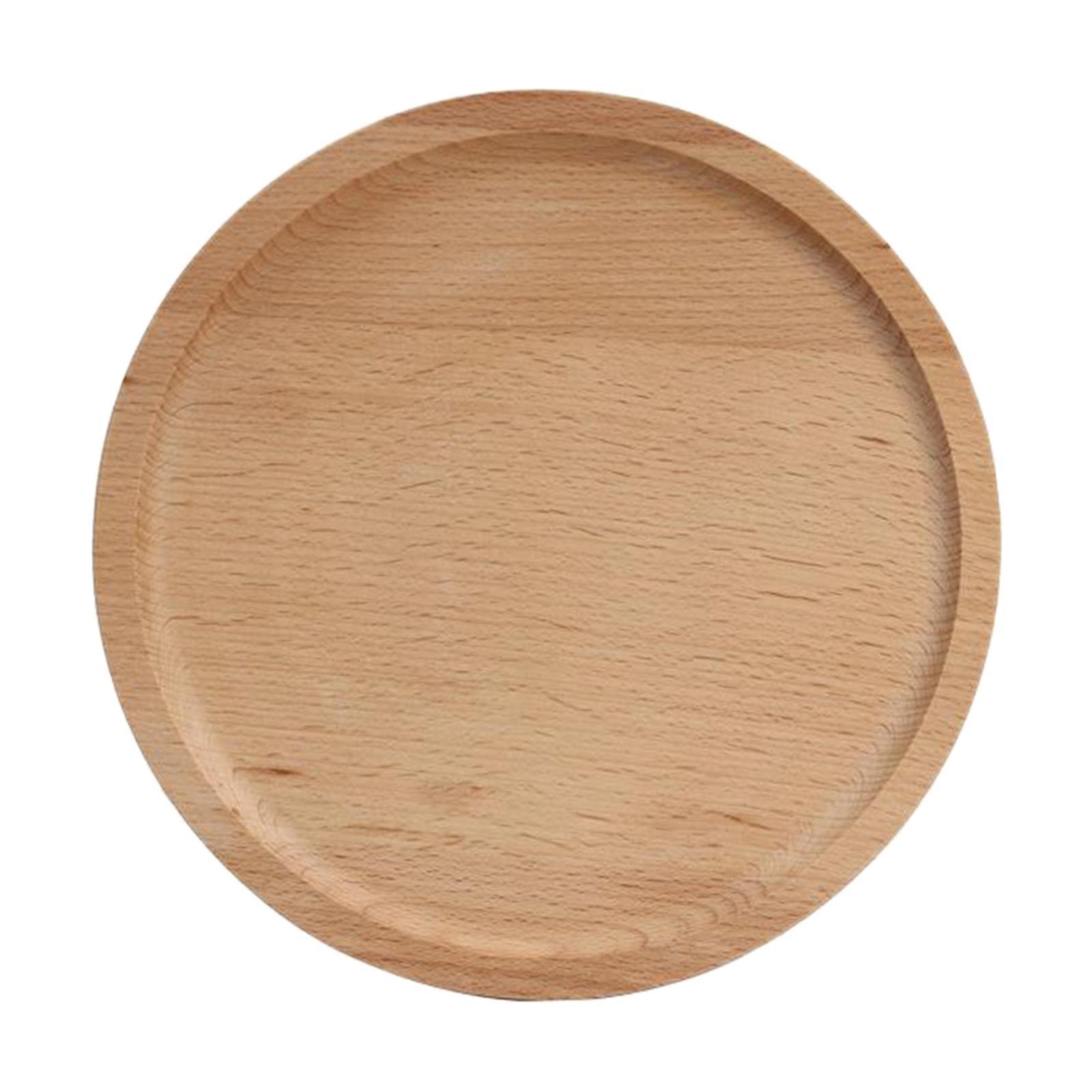 Wood Plate Wooden Tray Dessert  Dishes Dinner