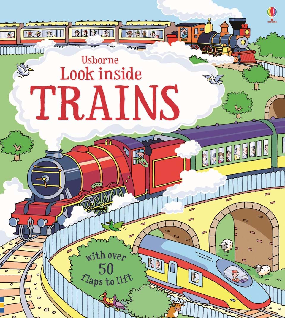 Sách tương tác tiếng Anh - Usborne Look inside Trains