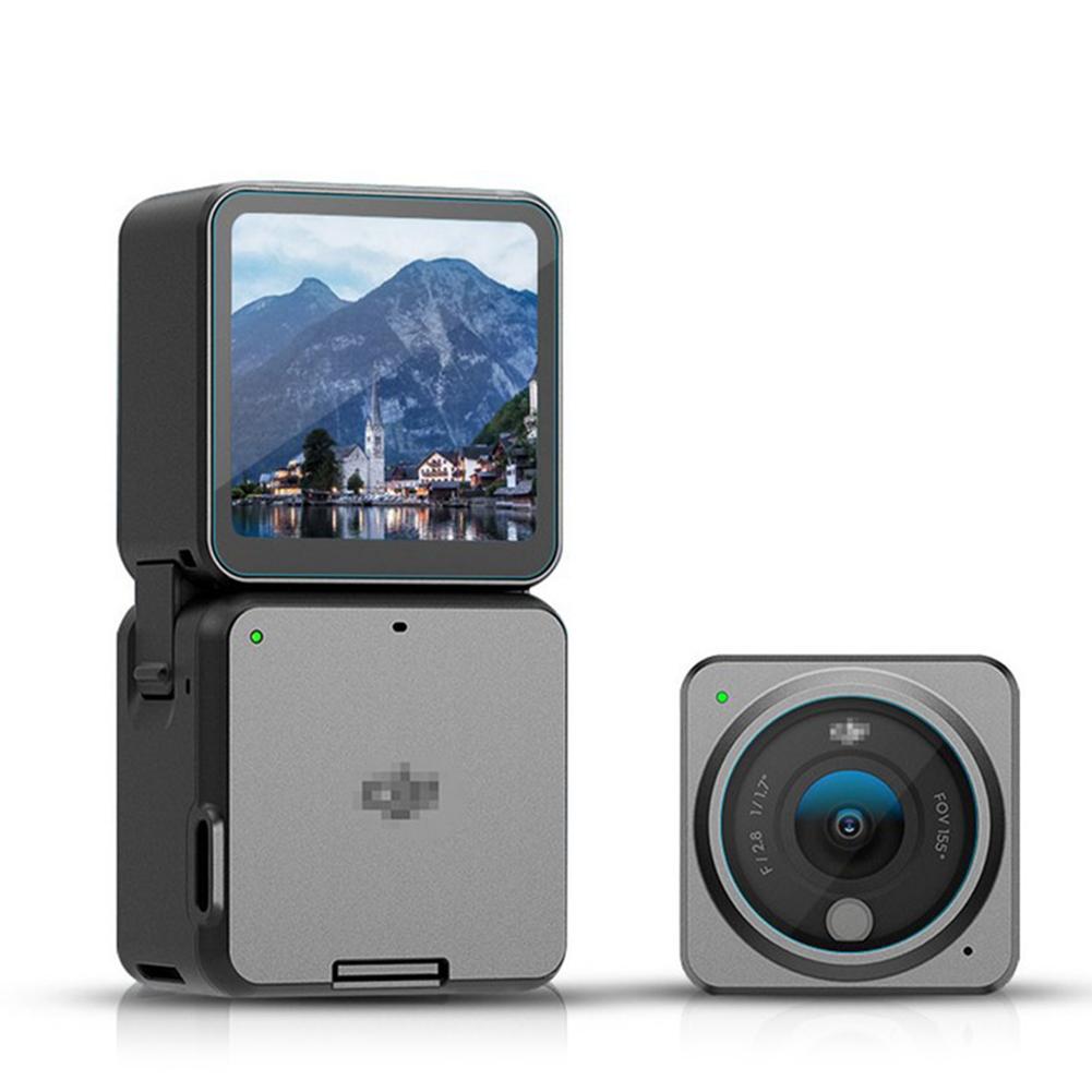 Phim thủy tinh máy ảnh máy ảnh cho DJI Osmo Action 2 Đặt Trường hợp bảo vệ Trường hợp thay thế thực tế