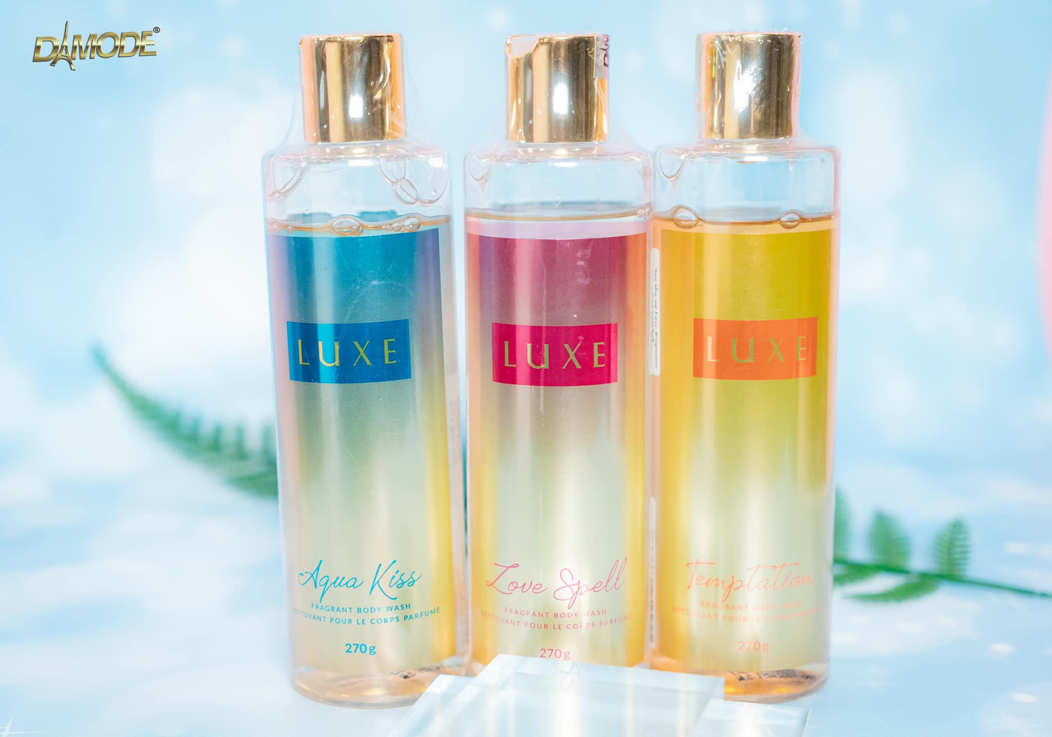 Sữa Tắm Tươi Trẻ Thanh Mát Cao Cấp Độc Quyền Damode Luxe Aqua Kiss Fragrant Chai 260gr Dành Cho Nữ