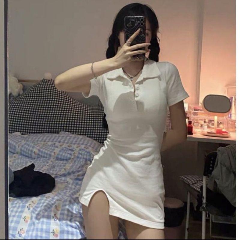 Váy đầm polo body xẻ đùi gợi cảm