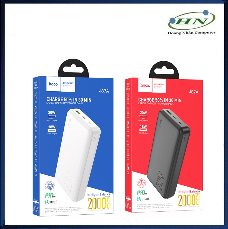 PIN SẠC DỰ PHÒNG J87A 20000mAh - HN