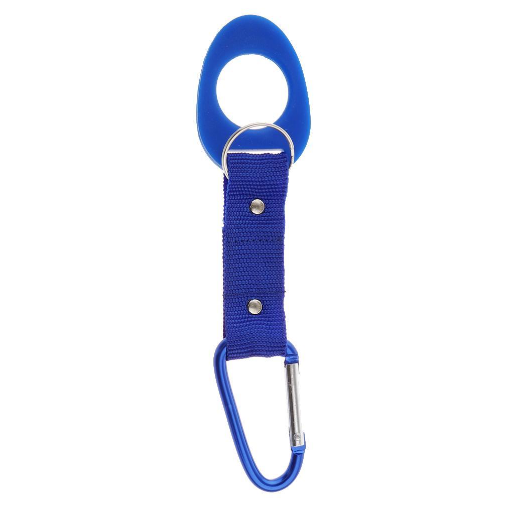 Pack 2 Portable Carabiner Water Bottle Drink Buckle Hook Holder Clip Key Chain Ring for Camping Hiking Traveling