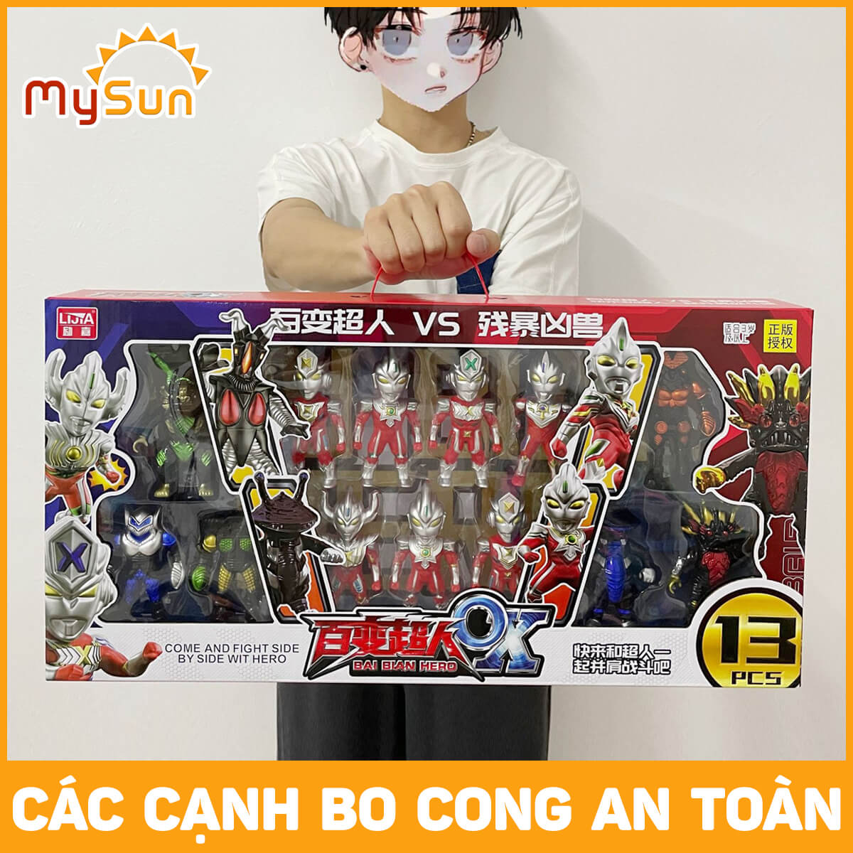 Mô hình Ultraman Tiga siêu nhân đồ chơi cho bé trai cỡ lớn MySun
