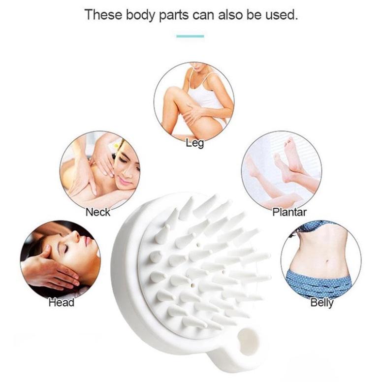 Lược gội đầu bằng silicon massage da đầu giảm rụng và kích thích mọc tóc