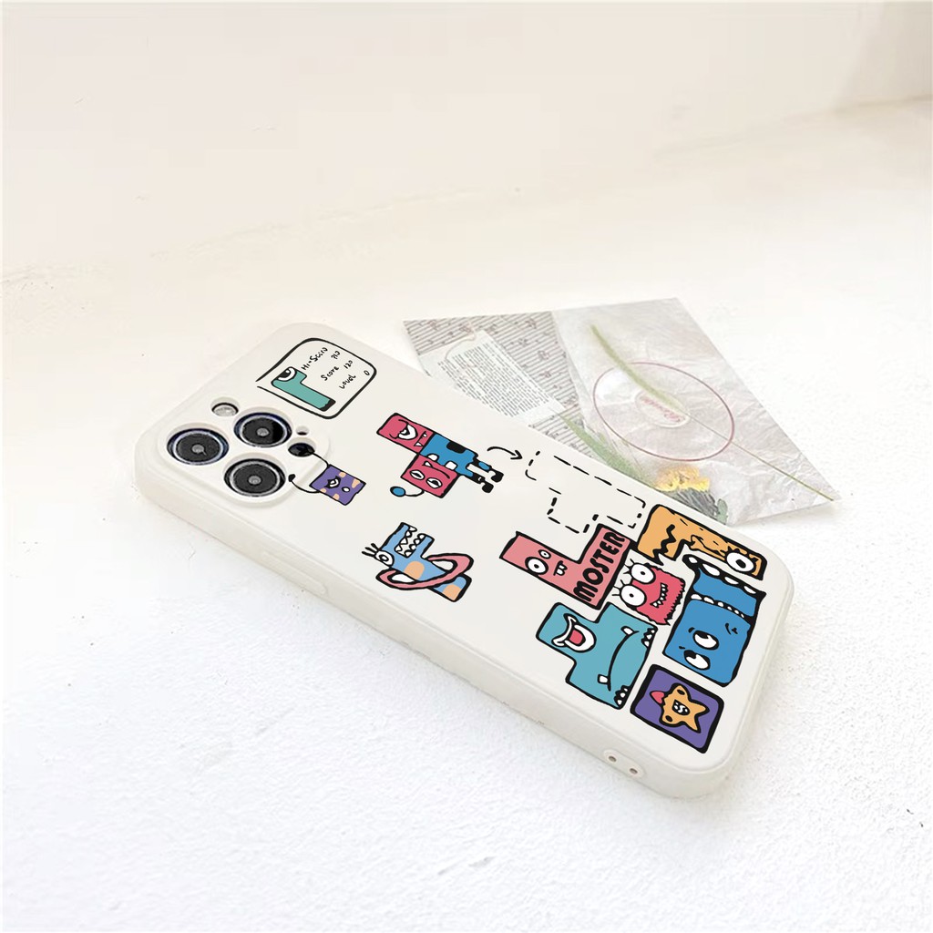 Ốp Lưng Cạnh Vuông Xếp Hình Dành Cho iPhone 6 / 6 Plus / 7 / 7 Plus / 8 / 8 Plus / X / Xs / Xs Max / 11 / 11 Pro / 11 Pro Max / 12 / 12 Pro / 12 Pro Max