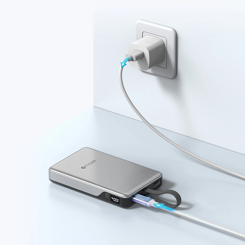 Pin Dự Phòng MAZER PowerCharge LINK 35W 10.000 mAh Tích Hợp Cáp Sạc USB-C Chứng nhận CCC 01 x USB-C 01 x USB-A Hàng Chính Hãng