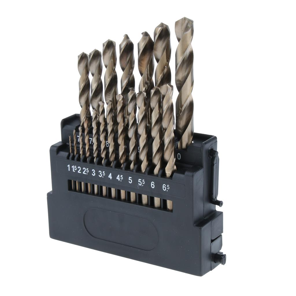 Bộ 19 M35 Cấp Cobalt 5% HSS Mũi Khoan Xoắn Bit Bộ Dụng Cụ Khoan