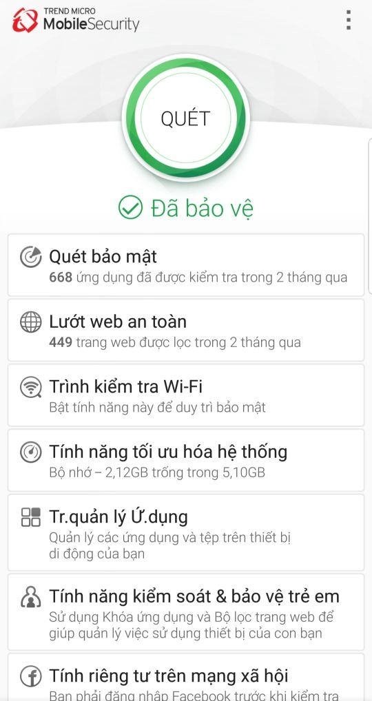 Phần Mền Diệt Virus Trend Micro Mobile Security (Android / IOS) – Hàng Chính Hãng