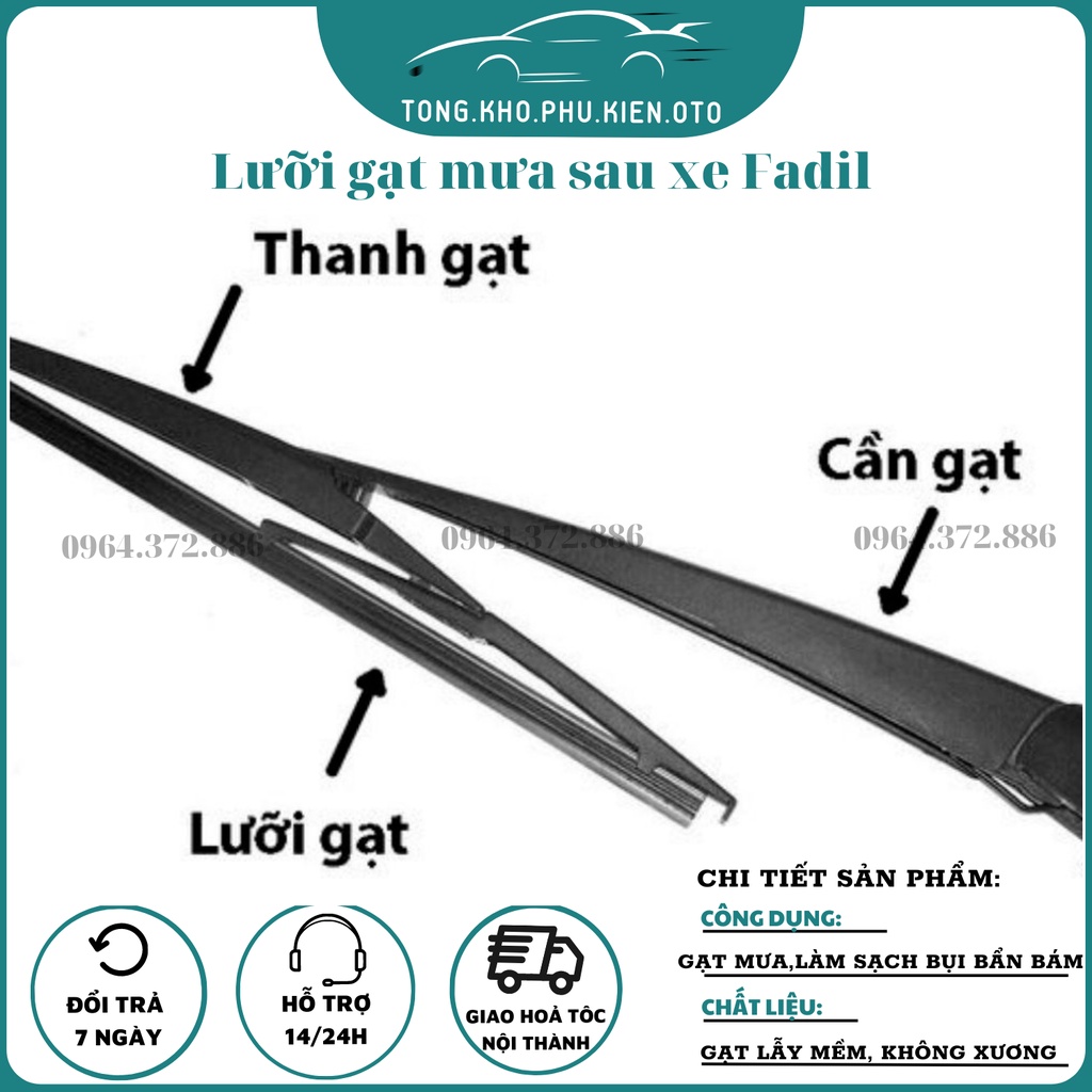 Lưỡi Gạt Mưa Sau Xe Ô Tô Vinfast Fadil - gạt nước sau xe Vinfast Fadil vừa khít xe siêu bền,siêu sạch