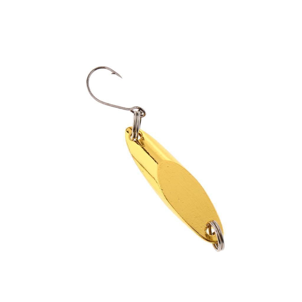 Hard Spoon Sequins Fishing Lures Metal Fishing Baits with Single Hook Durable for Sea Fishing