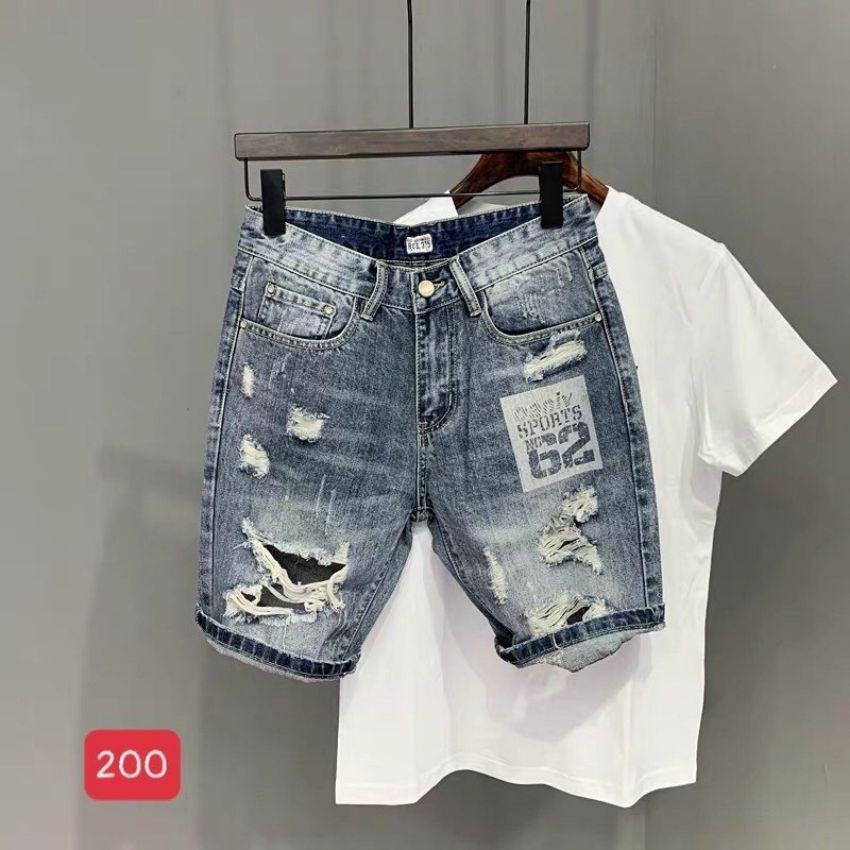 Quần short jean nam chất bò cá tính trẻ trung,nuba 200