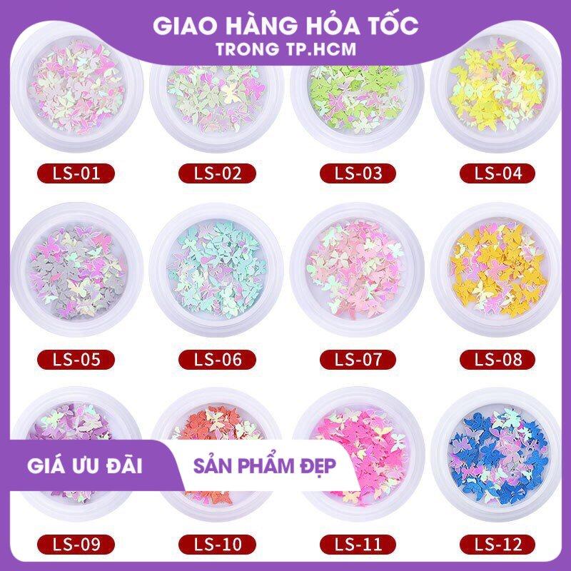 Phụ kiện trang trí móng hình bướm nhiều màu 0968