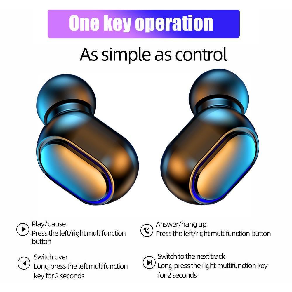 Tai Nghe Bluetooth E7s Tws Không Dây Chống Nước Giảm Tiếng Ồn Có Đèn Led 3Dstereo