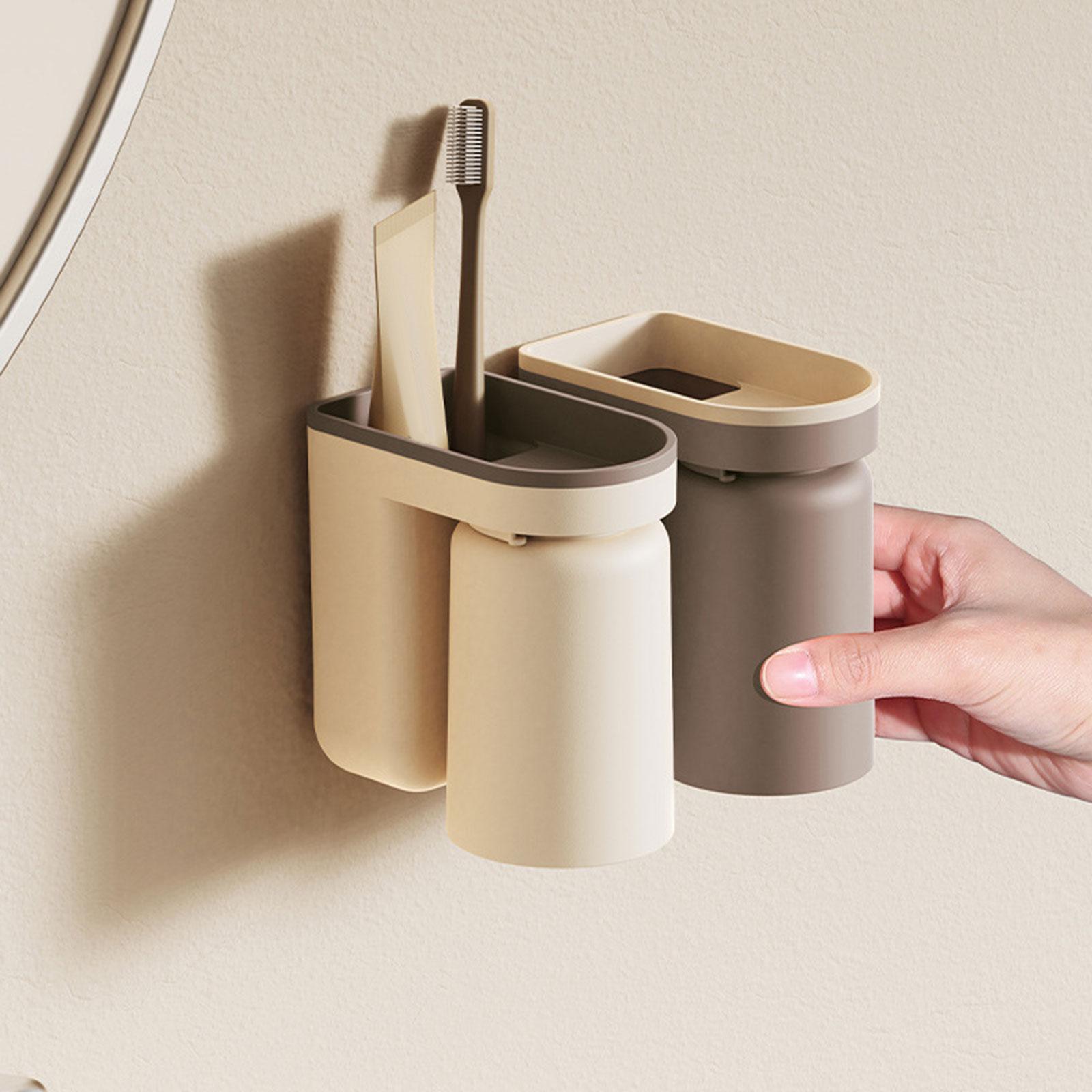 Bathroom Storage Organizer Caddy Toothpaste Storage Rack Toothbrush Shelf for Bathroom