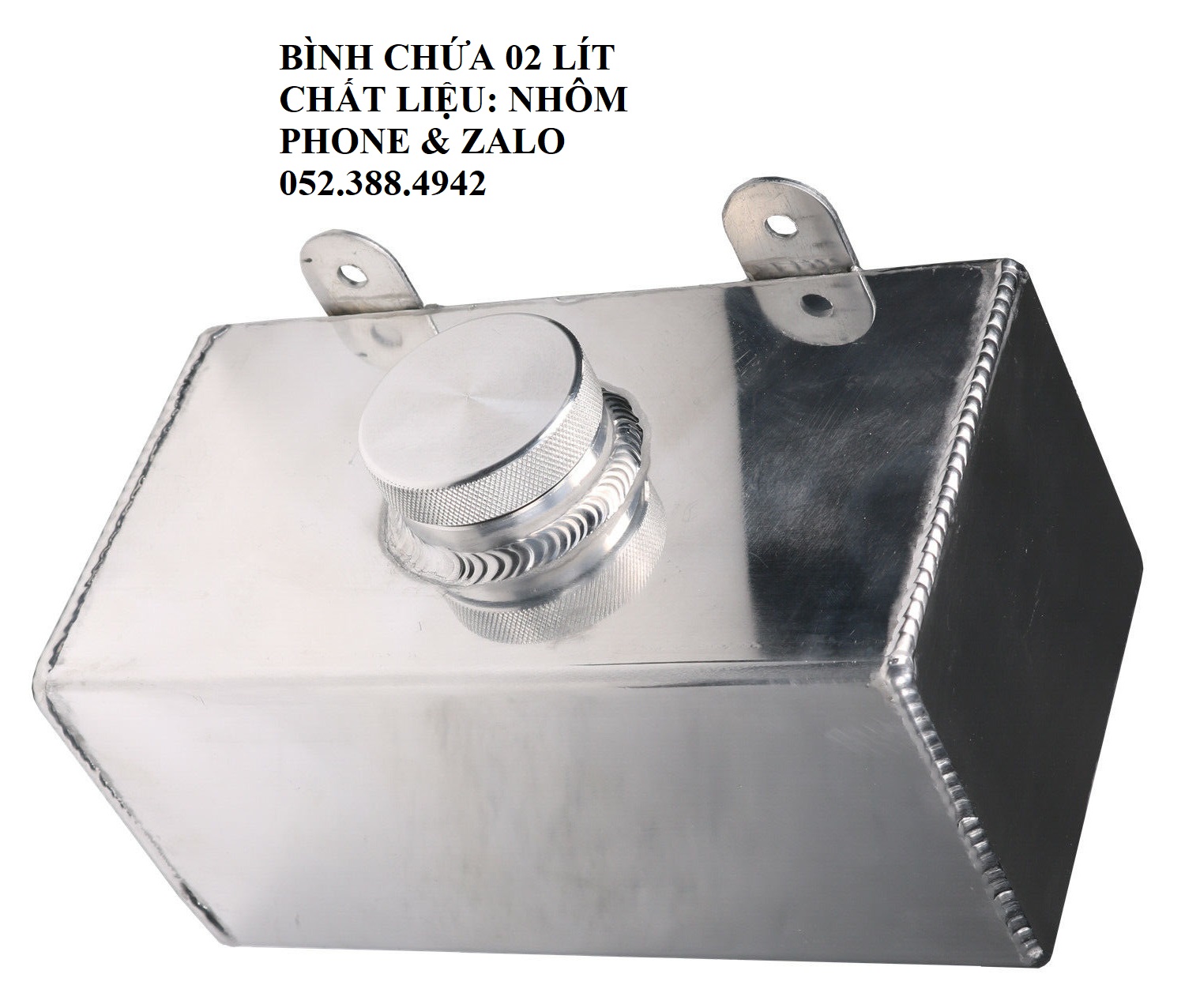 Thùng chứa dung dịch rửa kính xe hơi.  Chất liệu: NHÔM. Dung tích: 02 LÍT.  English.  Car Washers Wash Bottle.  Aluminium Windscreen Wash Bottle 2L Polished Intercooler Spray Tank Universal Car Parts.