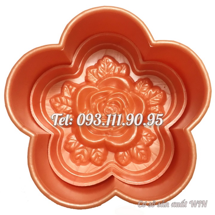 Khuôn ép xôi 5 cánh hoa hồng - Mã số 1545