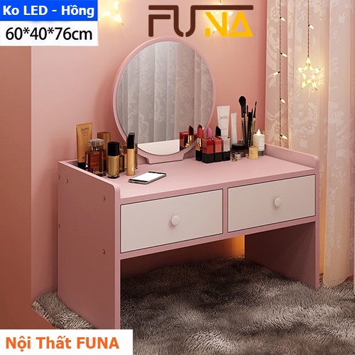 Bàn Trang Điểm Ngồi Bệt FUNA có gương đèn LED Cảm Ứng- AK12 (lắp đặt theo hướng dẫn)