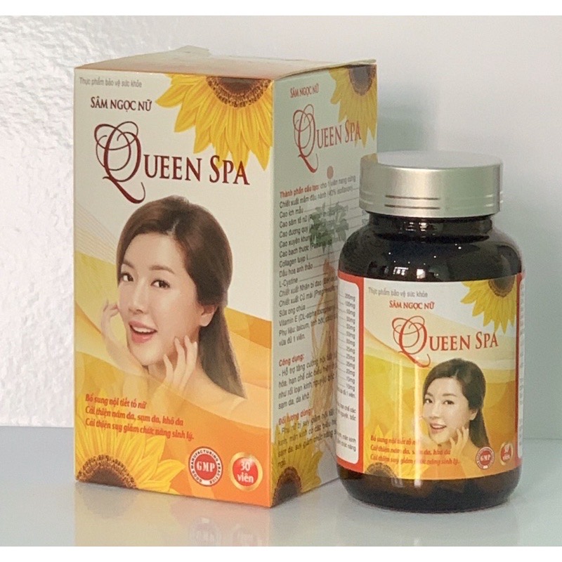 ￼Sâm Ngọc Nữ QUEEN SPA – chống lão hóa, Cân bằng nội tiết tố nữ, giữ nét thanh xuân cho phụ nữ – lọ 30 viên, vinaphar