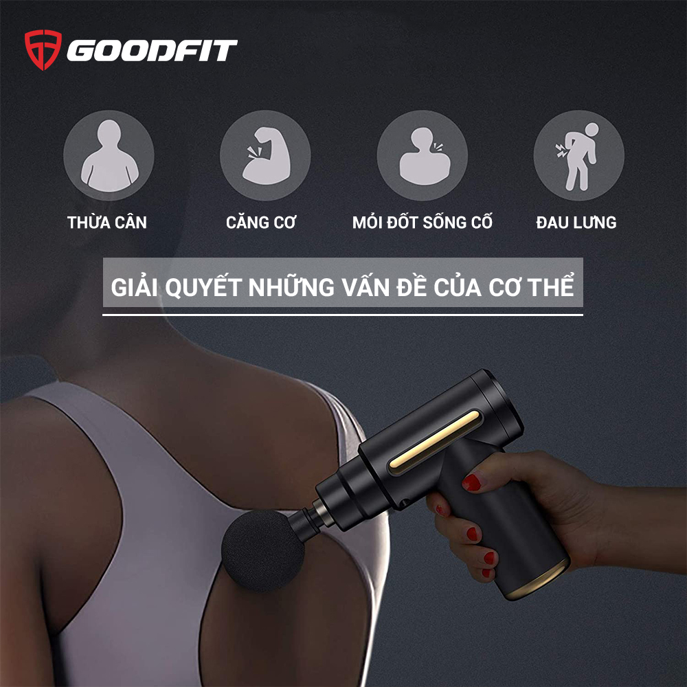 Máy mát xa cầm tay mini Massage Gun GoodFit GF212MG