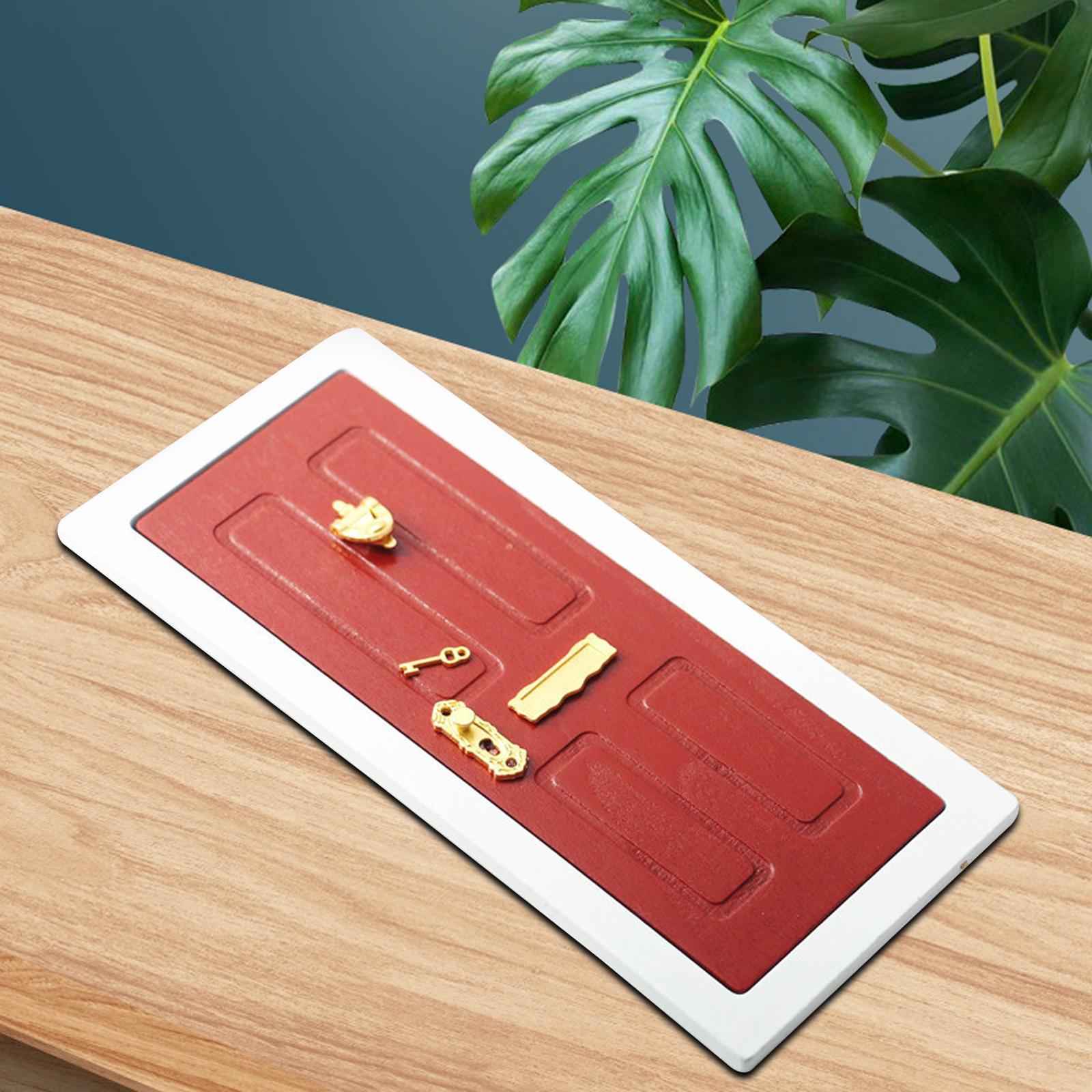 1/12 Miniature Wooden Door Dollhouse Decoration Accessories for Bedroom
