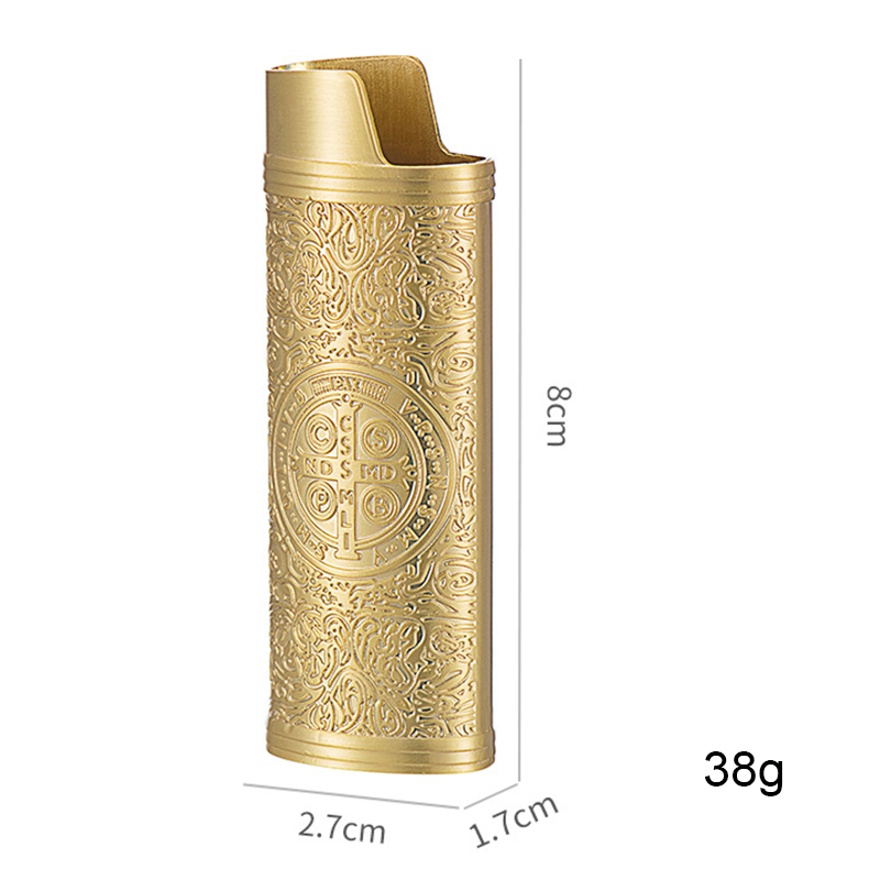 Vỏ Bật Lửa Bic J6 Bic Lớn Khắc Nổi Hình Thánh Giá Kim Loại
