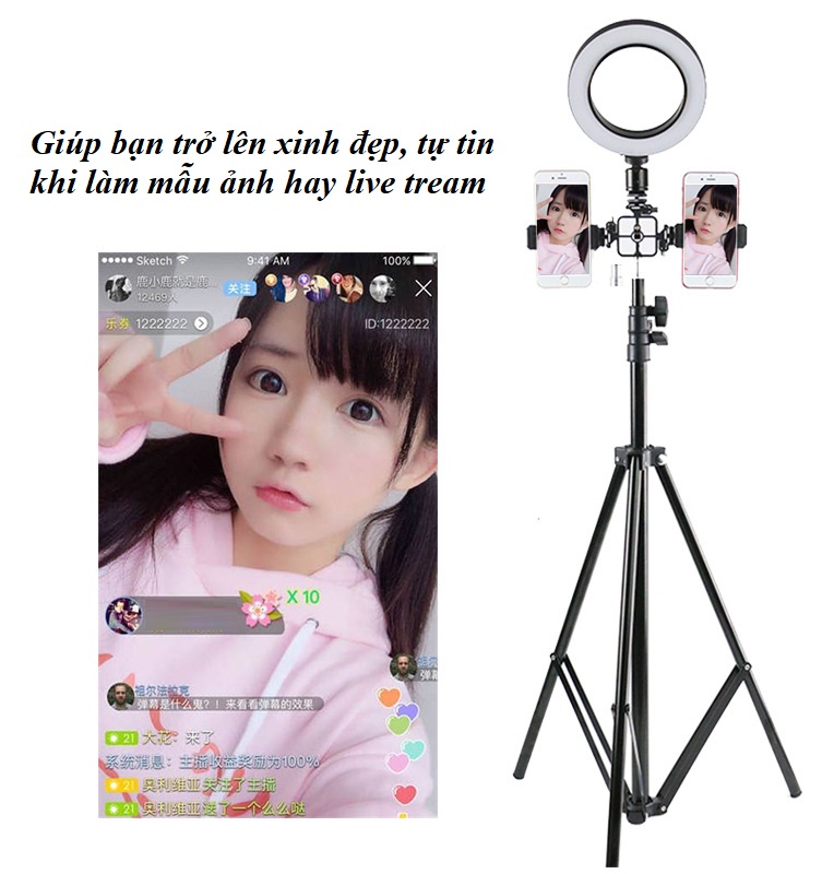 Bộ dụng cụ hỗ trợ chụp ảnh, livestream, quay video tiktok LT-01