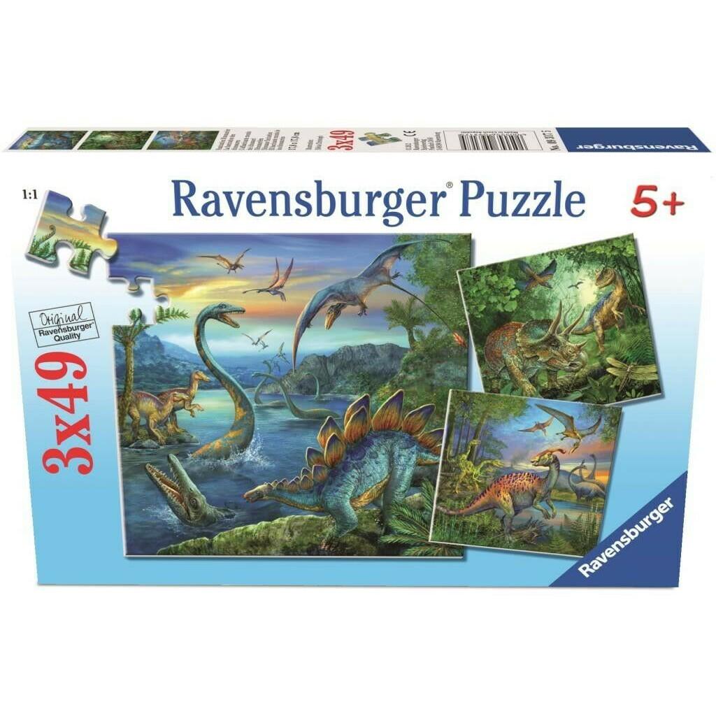 Xếp hình puzzle Dinosaur Fascination 3 bộ 49 mảnh RAVENSBURGER RV093175