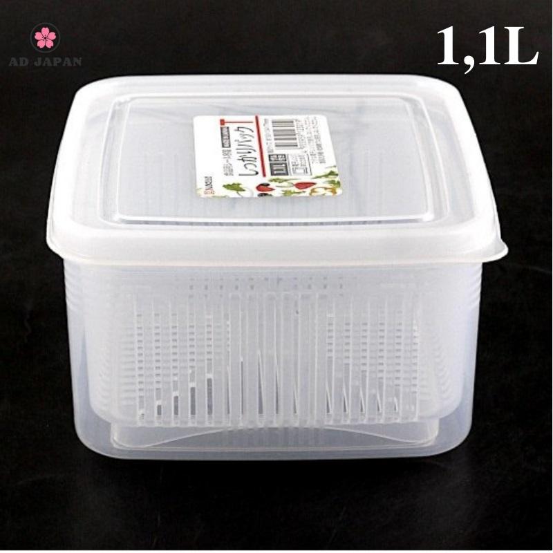 Hộp đựng thực phẩm các cỡ 3L, 2L nhựa PP cao cấp trữ đông trong tủ lạnh, dùng được trong lò vi sóng Nhật Bản AD06