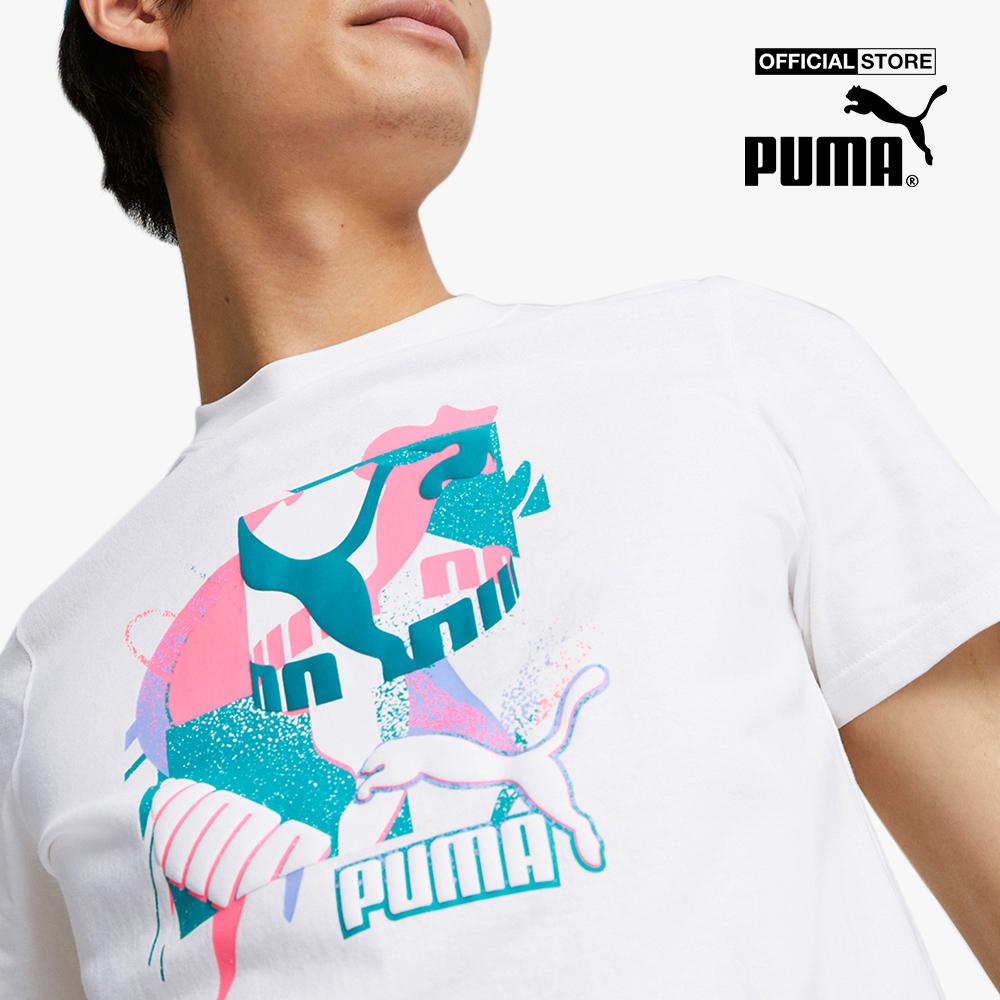 PUMA - Áo thun nam tay ngắn cổ tròn Fandom Graphic 536108