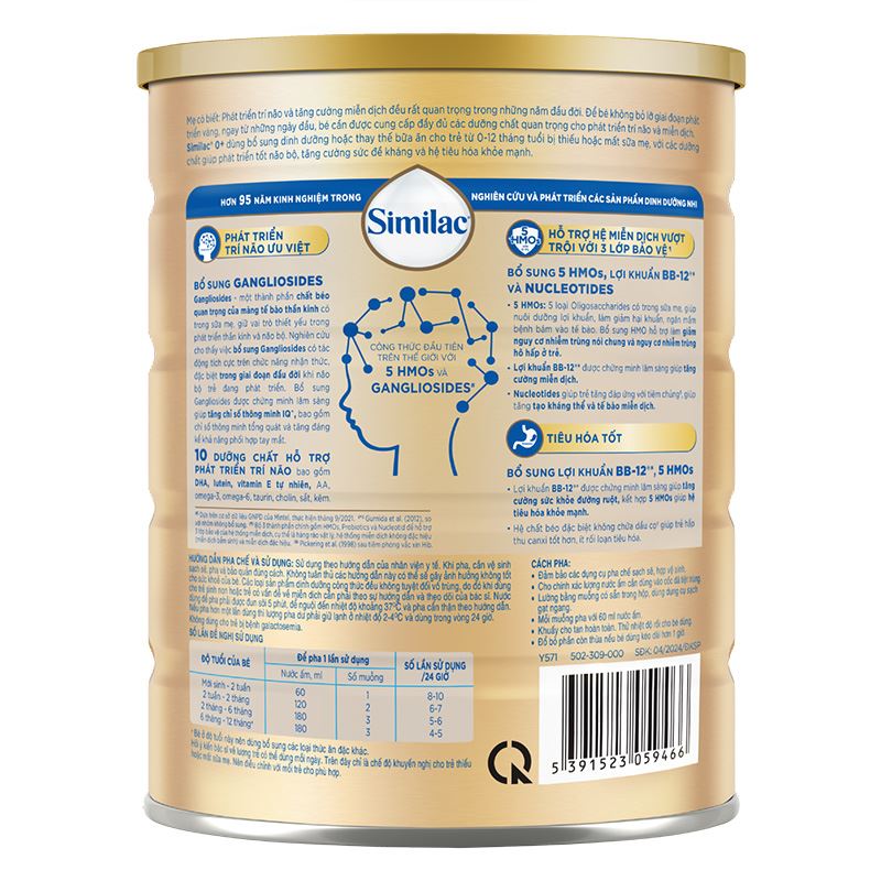 Combo 4 Sữa Bột Similac 0+ 850g