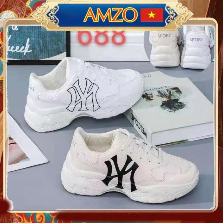 Giày Sneakers Nữ, Giày Thể Thao Nữ NY Mới Hottrend Màu Kem Độn Đế Cao 4-5 Cm Minhtushoes Giày Dép Nữ Cao Cấp Hợ